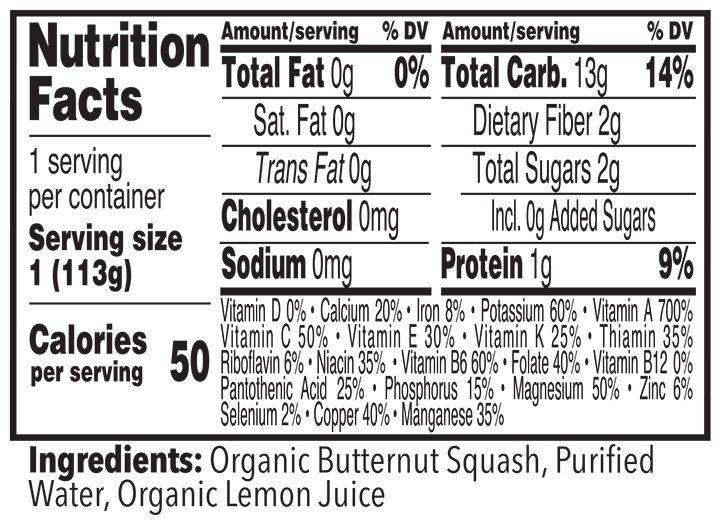 Organic Baby Food Blend Butternut Squash