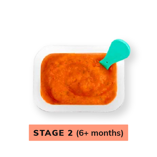 Corn Baby Food with Roasted Red Bell Pepper Stage 2 Baby Food